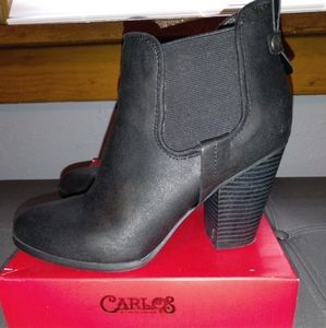 Carlos Santana black ankle booties